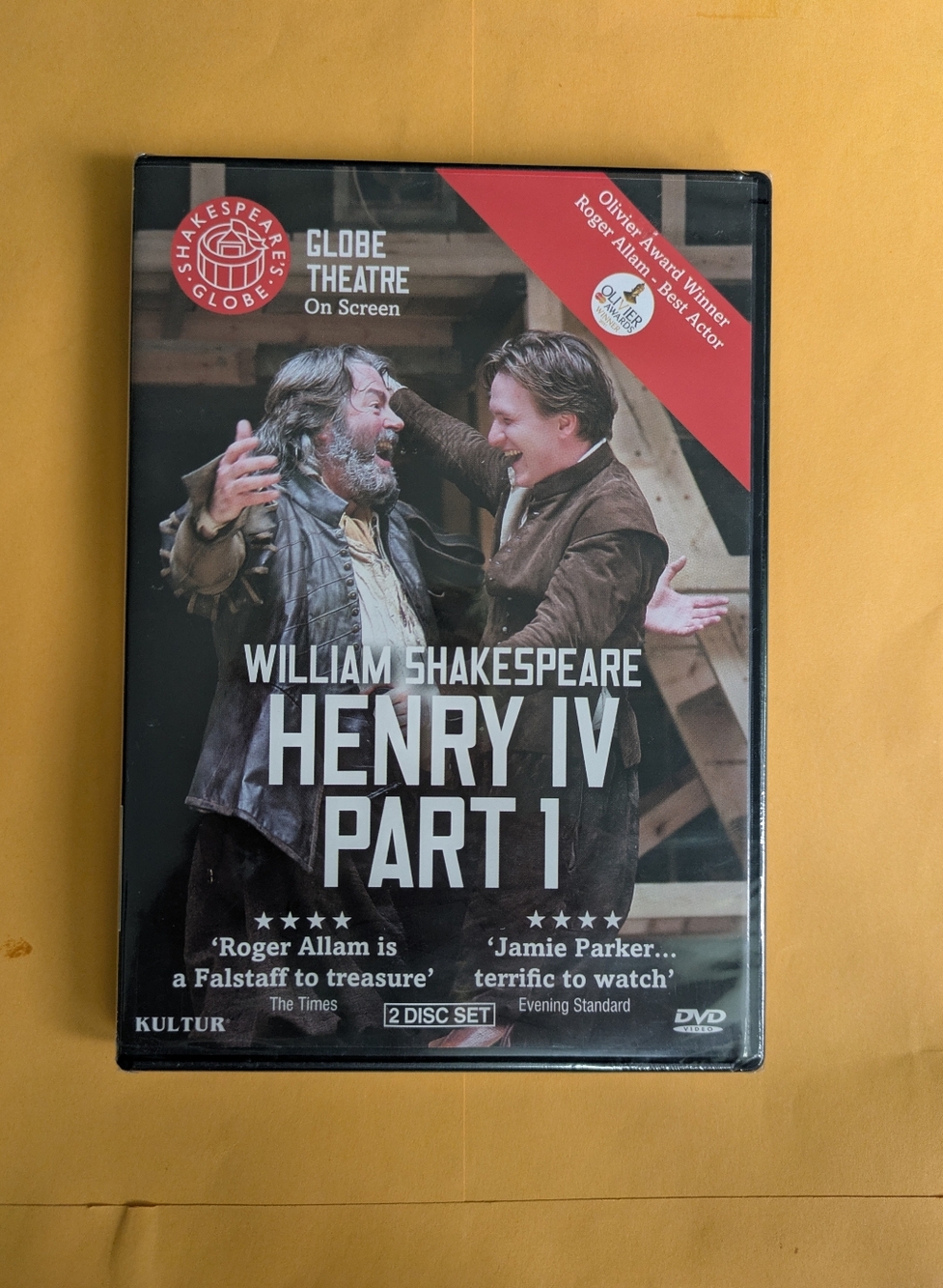 NEW-sealed. "Henry IV Part 1."  Shakespeares Globe. 2 DVD set. Color. Drama.